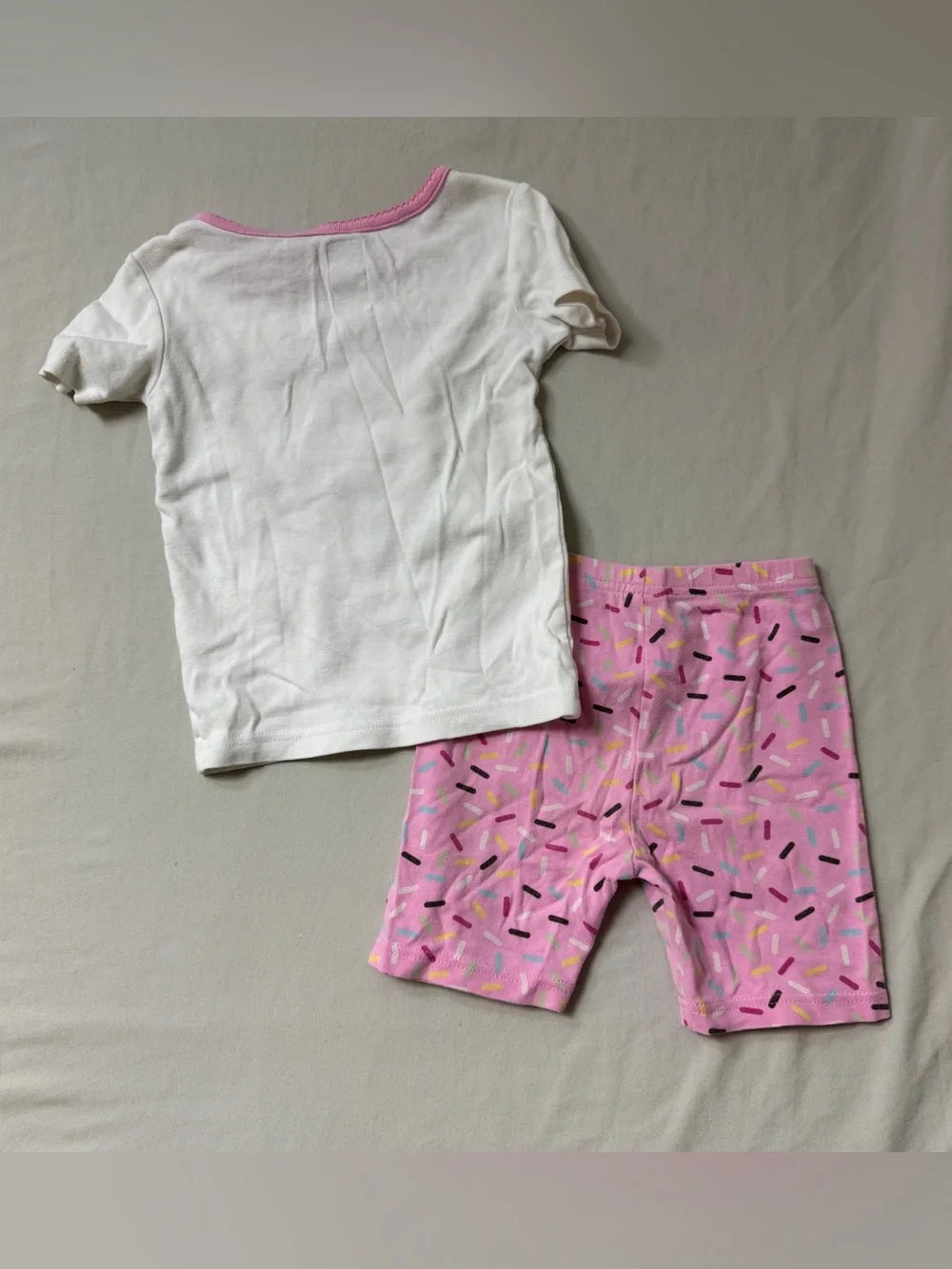 Gymboree Sundae Best Ice Cream PJ Pajama Set Girls 5 Summer Shorts Tee Sprinkles